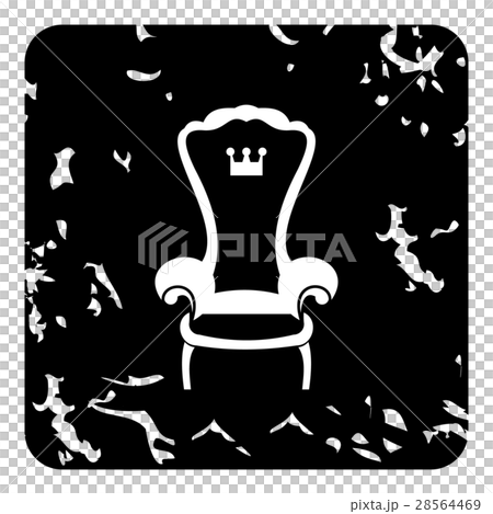 Royal throne icon, grunge style 28564469