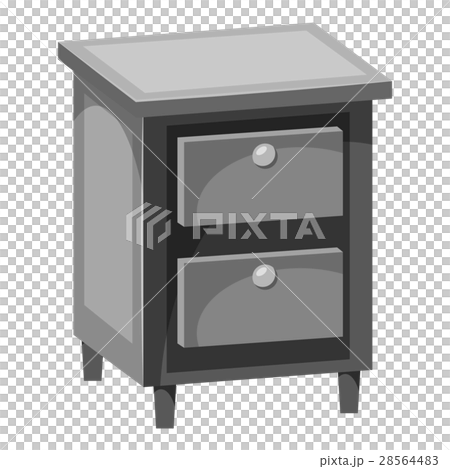 Chest of drawers icon, gray monochrome style Chest of drawers icon, gray monochrome style 28564483