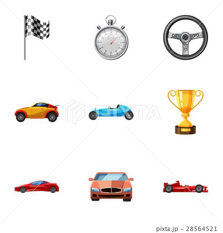 Championship icons set, cartoon style Championship icons set, cartoon style 28564521