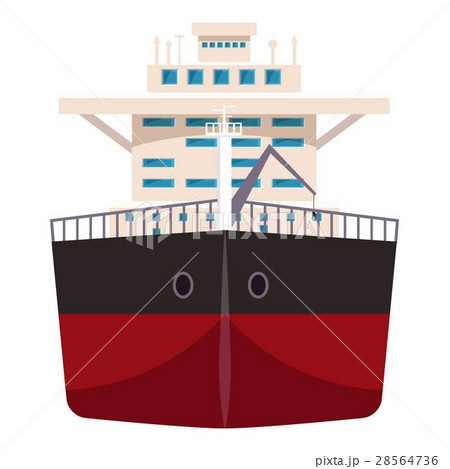Ship with oil icon, cartoon style 28564736
