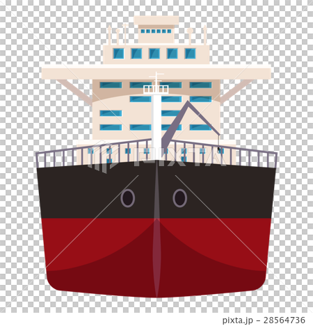Ship with oil icon, cartoon style 28564736