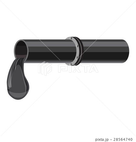 Pipe with oil icon, cartoon style 28564740