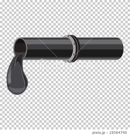 Pipe with oil icon, cartoon style 28564740