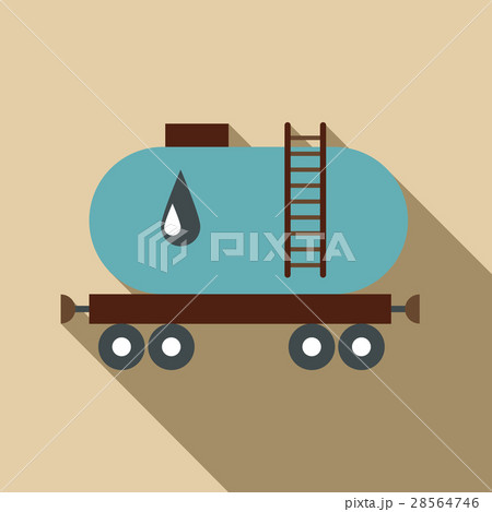 Waggon for gasoline icon, flat style 28564746