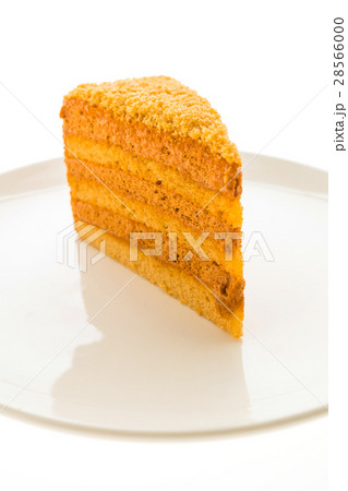 Thai tea cake in white plate 28566000