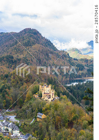 Top view of Hohenschwangau castle, Germany 28570416