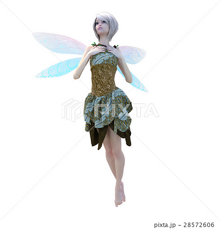 ポーズする 妖精 フェアリー 3DCGイラスト素材 ポーズする 妖精 フェアリー 3DCGイラスト素材 28572606