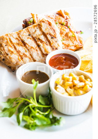 Pork chop and Chicken steak Pork chop and Chicken steak 28572696