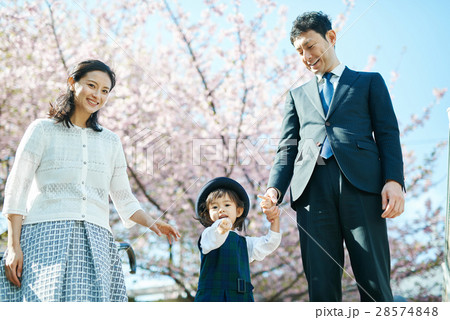 親子入園式　桜イメージ 28574848