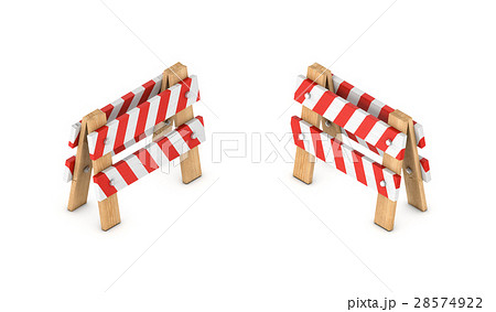3d rendering of a white and red traffic chevron 3d rendering of a white and red traffic chevron 28574922