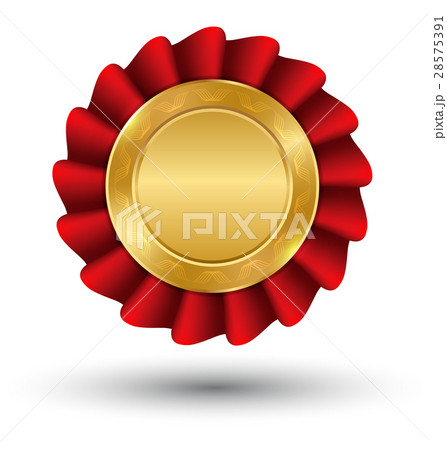 Golden Premium Quality Red Best Label on White 28575391
