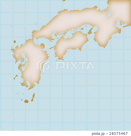 西日本 日本地図 地図のイラスト素材 [28575467] - PIXTA