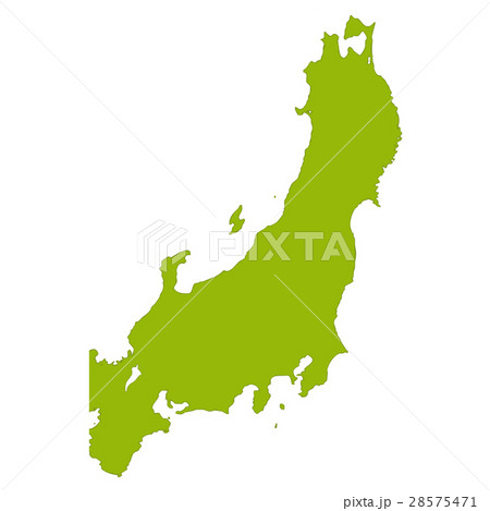 東日本 日本地図 地図のイラスト素材