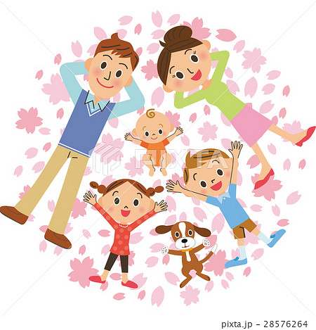 親子と桜 28576264