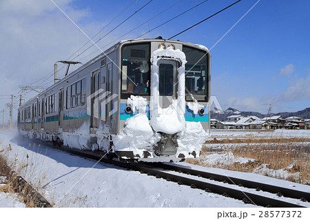 大糸線の冬　凍てつく朝 28577372