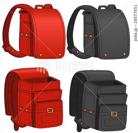 red and black school bag