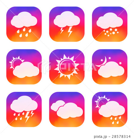 Weather apps icons Weather apps icons 28578314