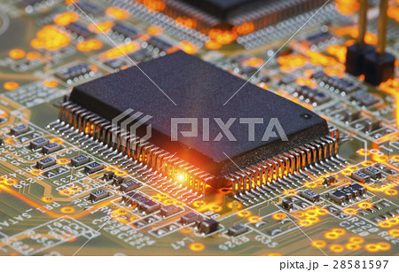 Electronic chip and standard inscriptions of resis 28581597