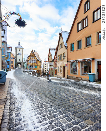 Medieval old Rothenburg ob der Tauber 28582823