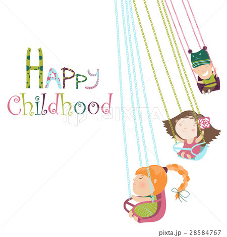 Children ride on the carousel 28584767