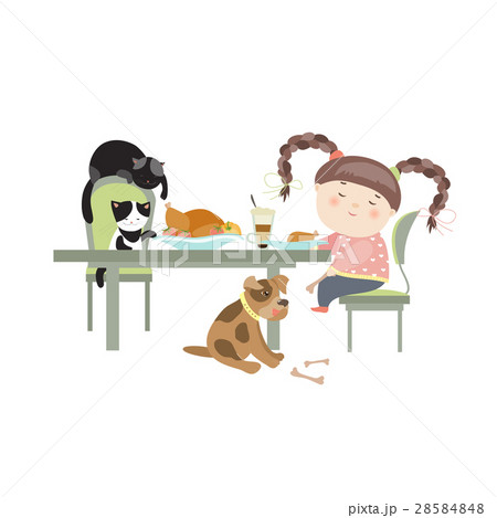 Dinner with pets 28584848
