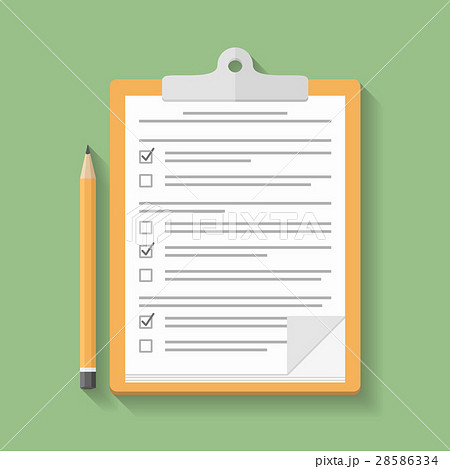 Clipboard With Survey Stock Illustration