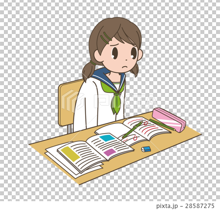 ボーっとする女生徒 28587275