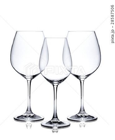 Cocktail glass set. Empty wine glasses isolated Cocktail glass set. Empty wine glasses isolated 28587506
