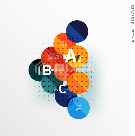 Round modern circle option infographic diagram 28587685