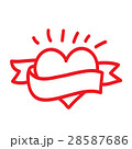 Heart with ribbon. Vector 28587686