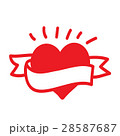 Heart with ribbon. Vector 28587687
