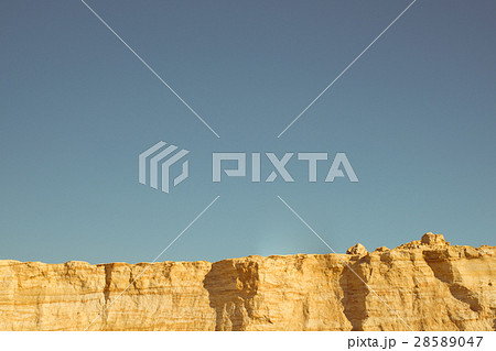 cliff of the yellow orange brown sand soil clay 28589047