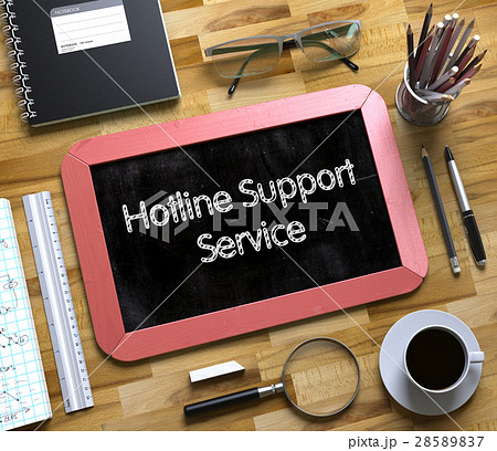 Hotline Support Service - Text on Small Chalkboard Hotline Support Service - Text on Small Chalkboard 28589837