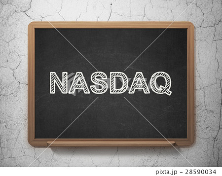 Stock market indexes concept: NASDAQ on chalkboard Stock market indexes concept: NASDAQ on chalkboard 28590034