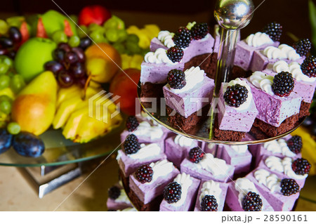 Cake buffet for a birthday party. 28590161
