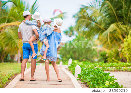 Young family on vacation. Happy father, mother and 28590259