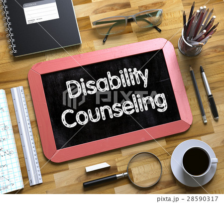 Disability Counseling Concept on Small Chalkboard 28590317