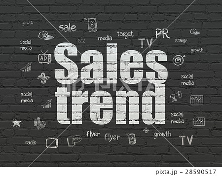 Advertising concept: Sales Trend on wall 28590517