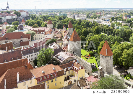 タリン 聖オレフ教会塔から塔の広場を望む タリン 聖オレフ教会塔から塔の広場を望む 28590906