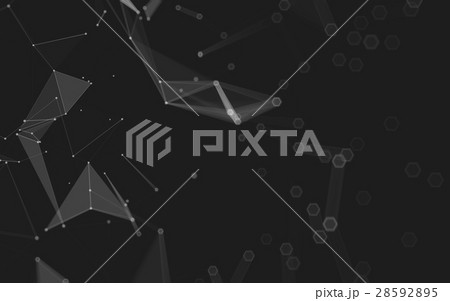 Abstract polygonal space low poly dark background Abstract polygonal space low poly dark background 28592895