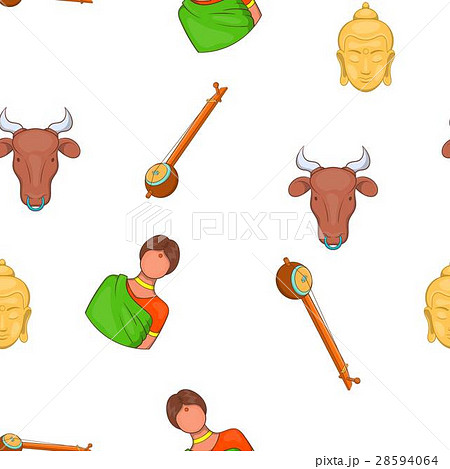 Country of India pattern, cartoon style 28594064
