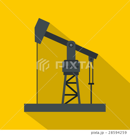 Oil industry equipment icon, flat style 28594259