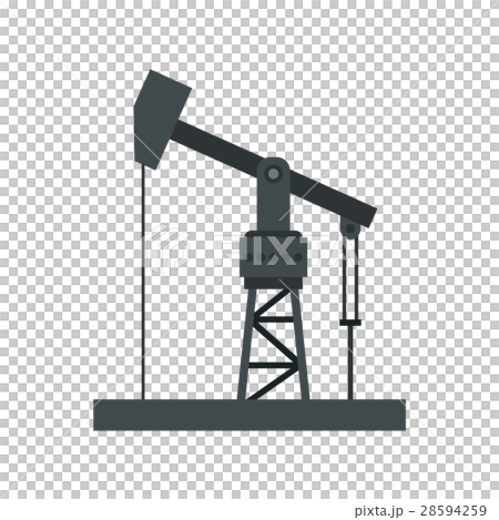 Oil industry equipment icon, flat style 28594259