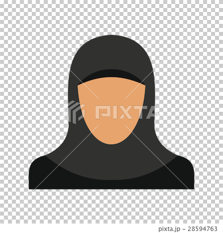 Arabic woman icon, flat style Arabic woman icon, flat style 28594763