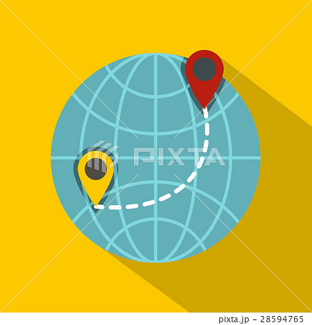 Globe icon, flat style Globe icon, flat style 28594765