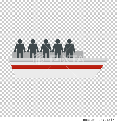People on ship icon, flat style People on ship icon, flat style 28594817