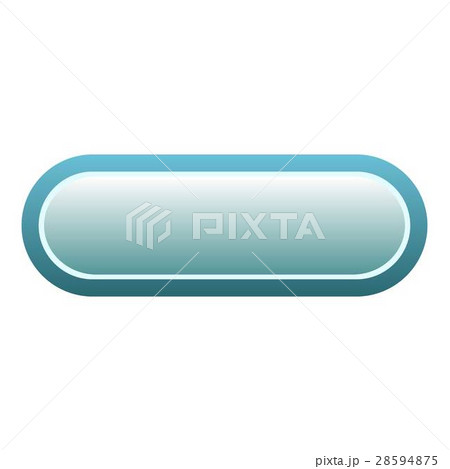 Blue rectangle button icon, flat style Blue rectangle button icon, flat style 28594875