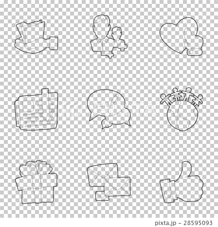 Communication via internet icons set Communication via internet icons set 28595093