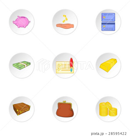 Money icons set, cartoon style 28595422