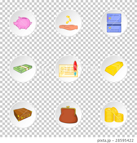 Money icons set, cartoon style 28595422